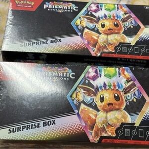 2 Boxes! Pokemon TCG Scarlet & Violet Prismatic Evolutions Surprise Box Sealed